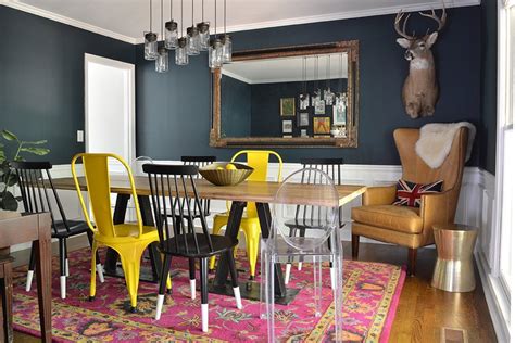 Before And After A Dramatic Navy Dining Room Lesley Myrick Interior