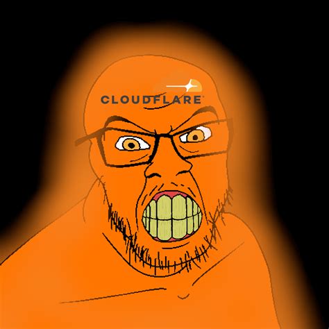 Soybooru Post 44278 Angry Cloudflare Glasses Glowing Logo Orange