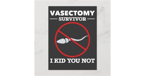 funny vasectomy surgery saying adult humor postcard zazzle