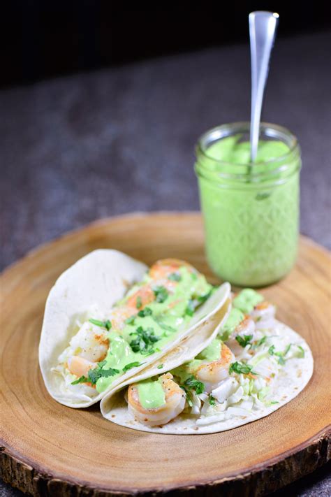Shrimp Tacos With Cilantro Lime Sauce Culinary Mamas