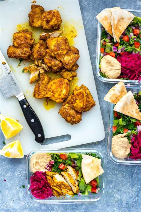 Chicken Shawarma Meal Prep Bowls The Girl On Bloor