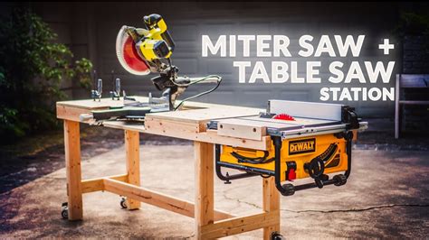 Simple But Highly Functional Workbench With Table Saw And Miter Saw