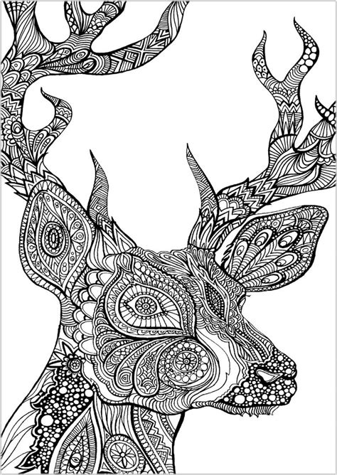Deer Head Mandala Adult Coloring Page Coloringbay The Best Porn