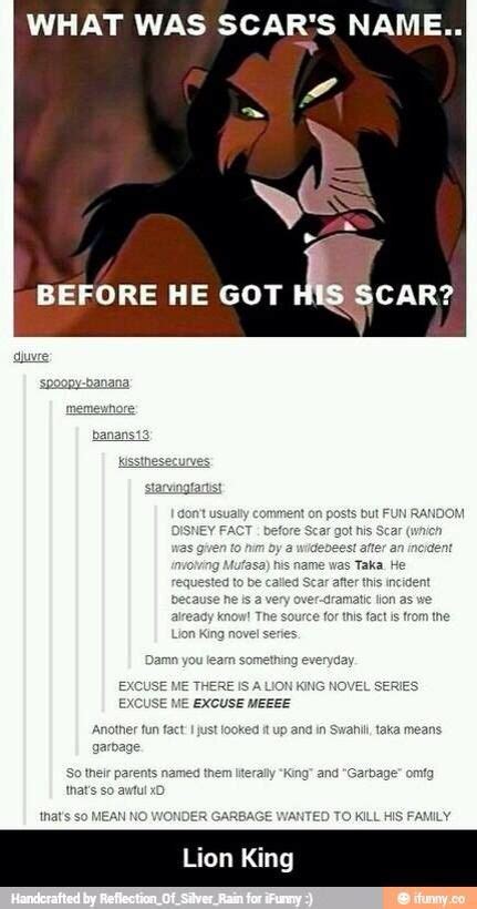 Scar The Lion King Movies And Tv Shows Disney Disney Memes
