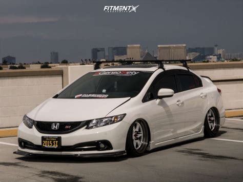 2015 Honda Civic Si With 18x95 Password Jdm Roku And Federal 215x45 On
