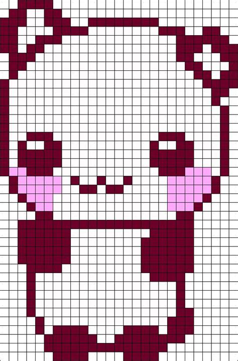 Pixel Art Panda Kawaii Pixel Art Minecraft Pixel Art Pixel Art
