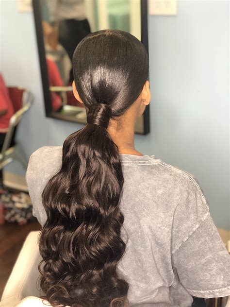 Low Ponytail With Weave The Fshn
