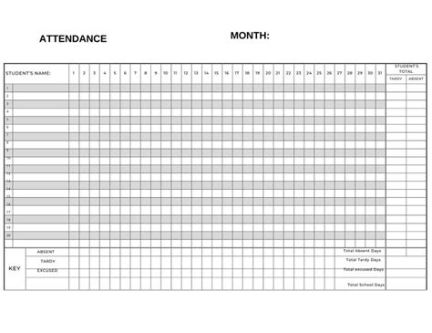 Attendance Chart Class Chart Class Attendance Daycare Childcare