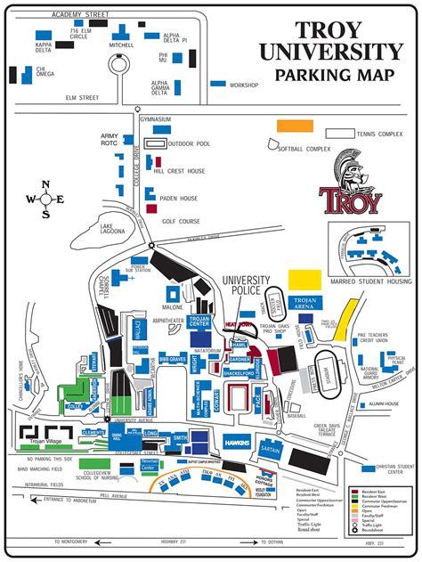 Troy University Campus Map Map Vectorcampus Map