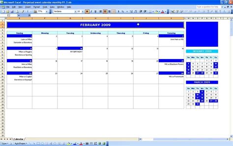 Universal Free Calendar Template To Populate Event Calendar Template