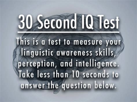 can you pass this 30 second iq test playbuzz