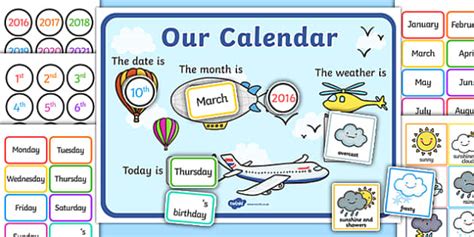 Sky Themed Display Calendar Teacher Made Twinkl