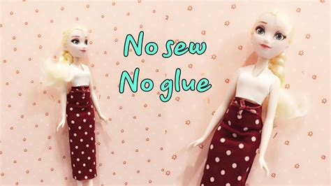 How To Make ‘no Sew No Glue’ Barbie Doll Clothes Youtube