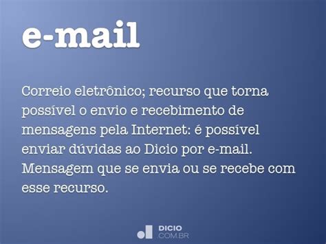 O Que é E Mail Exemplo Novo Exemplo