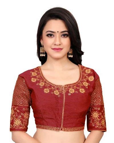 Hand Work Red Silk Embroidery Blouse Size 36 At Rs 250piece In Surat