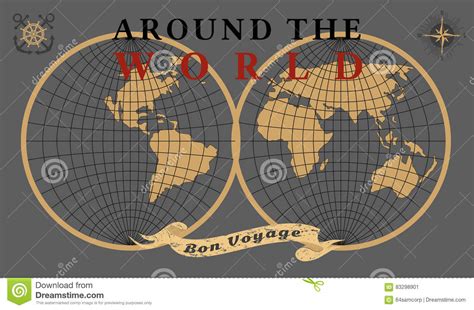 Around the world stock vector. Illustration of abstract - 83298901
