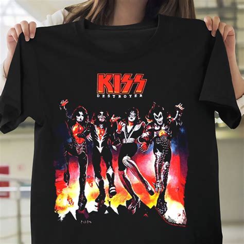 Kiss Band T Shirt Kiss Destroyer Album Rock And Roll Music Etsy