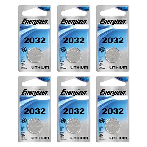 6x Energizer Cr2032 Batteries 3v Lithium Carded Coin Button Battery