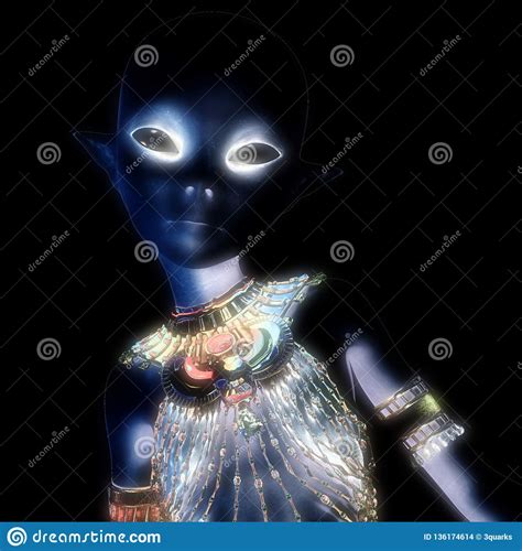 3d Illustration Of A Female Alien Stock Illustration Illustration Of