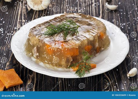 Russian Meat Jelly Stock Image Image Of Russian Holodets 106323609