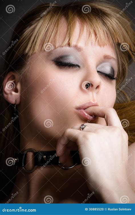 WOMAN LICKING AN ENVELOPE Stock Photography CartoonDealer Com 74902886