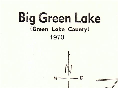 1970 Map Of Big Green Lake Green Lake County Wisconsin Etsy