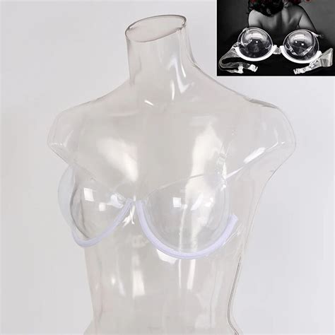 Sexy Women 3 4 Cup Transparent Clear Push Up Bra Ultra Thin Strap