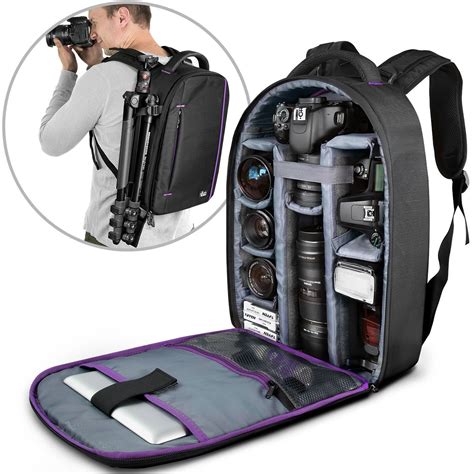 Large Camera Backpack Bag For Canon Nikon Sony Dslr & Mirrorless By