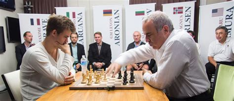 Garry Kasparov Magnus Carlsen / Magnus carlsen was only 13 years old