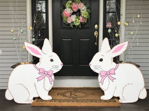 Easter Bunny One Outdoor Lawn Decor Etsy Lawn Decor Outdoor Lawn