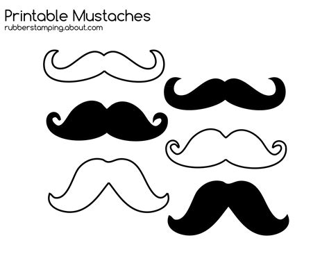printable mustache images mustache template