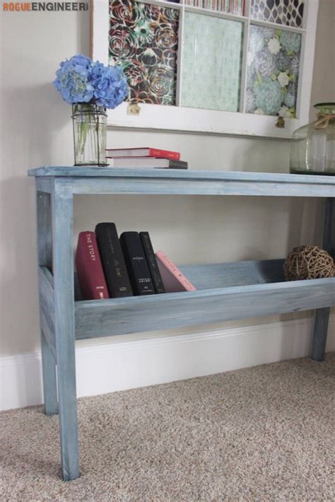 Book Rack Console Table Plans Rogue Engineer Diy Books Rack Book