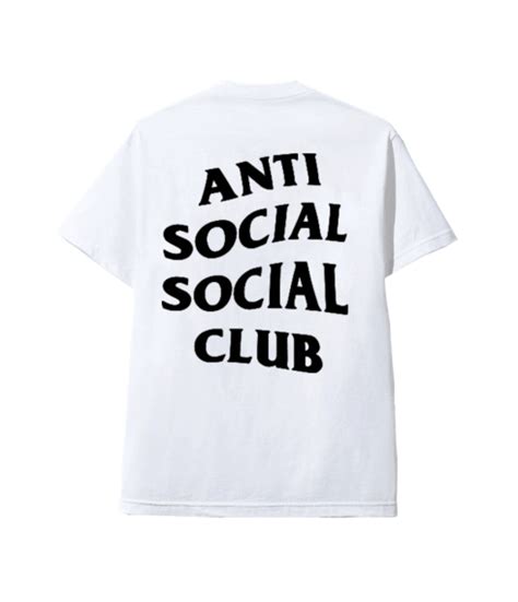 Anti Social Social Club T Shirt White Black Font