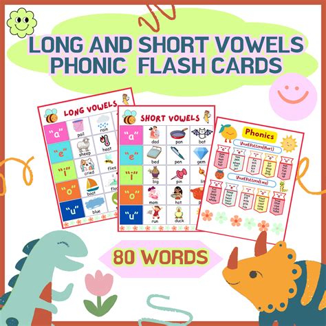 Long And Short Vowels Phonic Flash Cards Teacha