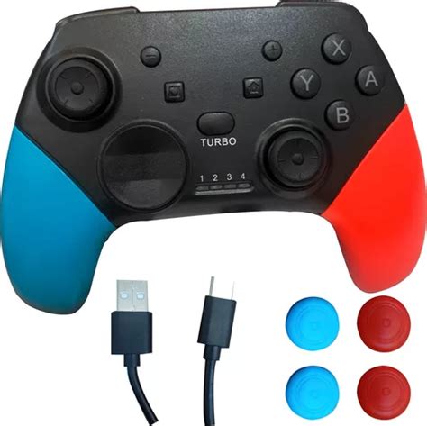 Control Inalambrico Para Nintendo Switch Negro Azul Y Rojo Color Negro