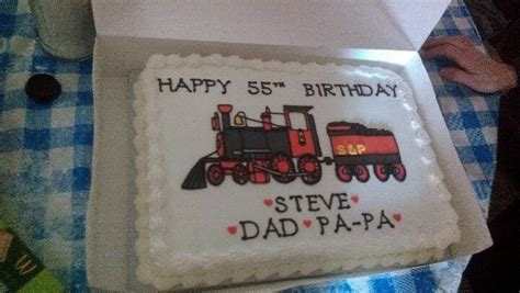 Dads Bday Cake Happy 55th Birthday 55th Birthday Cake
