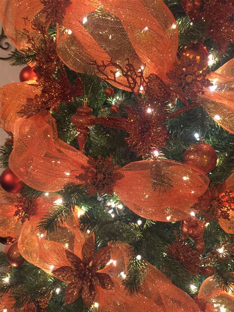Orange Christmas Tree Decorations