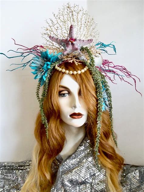 Mermaid Headpiece Undersea Fantasy Headband Mermaid Crown Etsy