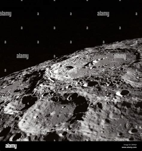 Craters On Lunar Surface Stock Photo Alamy