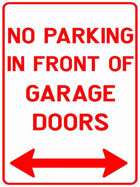 No Parking In Front Of Garage Doors Discount Safety Signs New Zealand