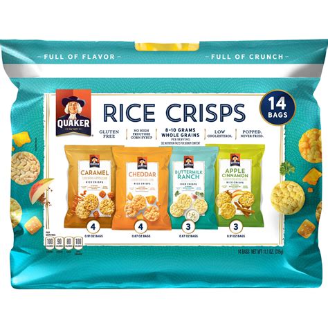 Quaker Rice Crisps Variety Pack 111 Oz 14 Count