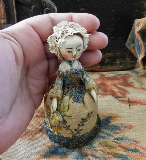 The Old Wooden Sisters New Miniature Pin Cushion Doll Queen Anne Doll