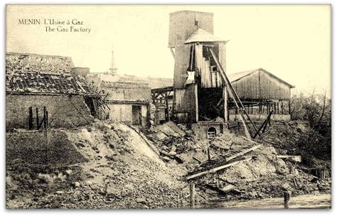 32,645), west flanders prov., sw belgium, on the leie river, near the french border. Menen - Menen " L'Usine à Gaz Anno 1914-1918 " - Vroeger ...