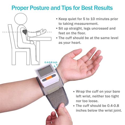 Automatic Digital Wrist Cuff Blood Pressure Monitor Bp