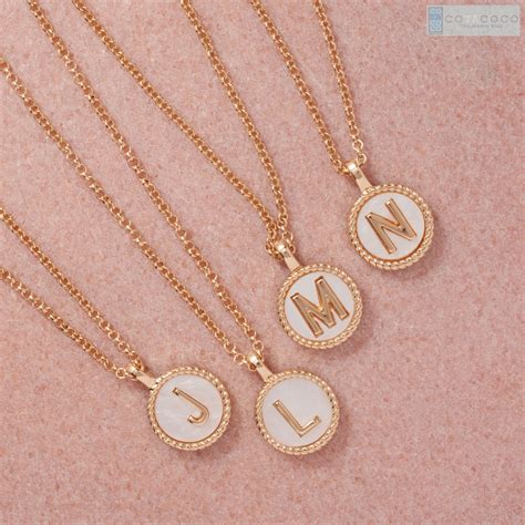 Gold Initial Letter Necklace Gold Alphabet Pendant Mother Of Etsy