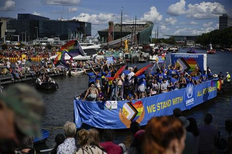 huge crowds watch amsterdam pride s canal parade celebration citynews toronto