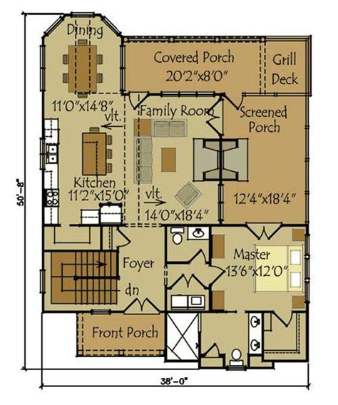 Small Cottage Plan With Walkout Basement Cottage Floor Plan Small