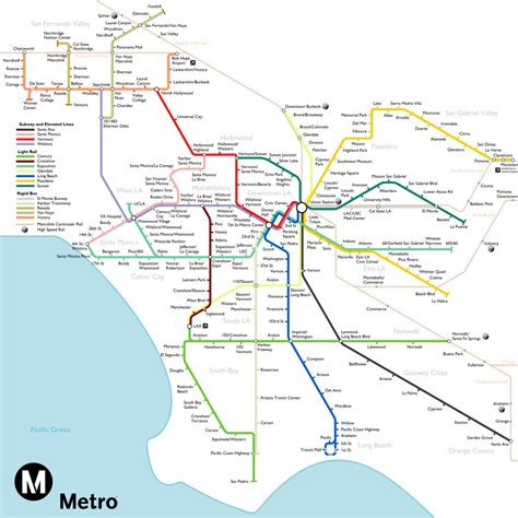 The Most Optimistic Possible La Metro Rail Map Of 2040 Curbed La