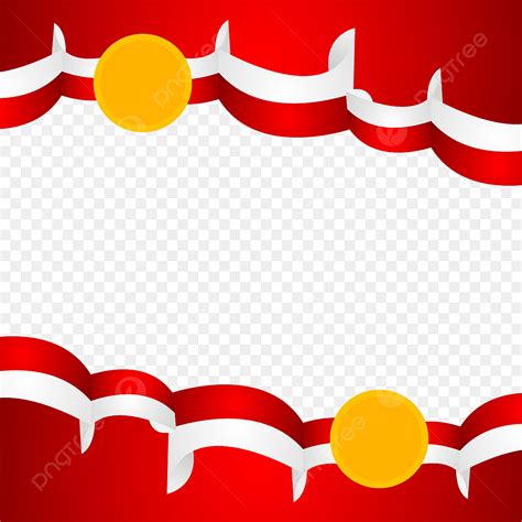 Gambar Bingkai Bendera Indonesia Clipart Merah Putih Indonesia