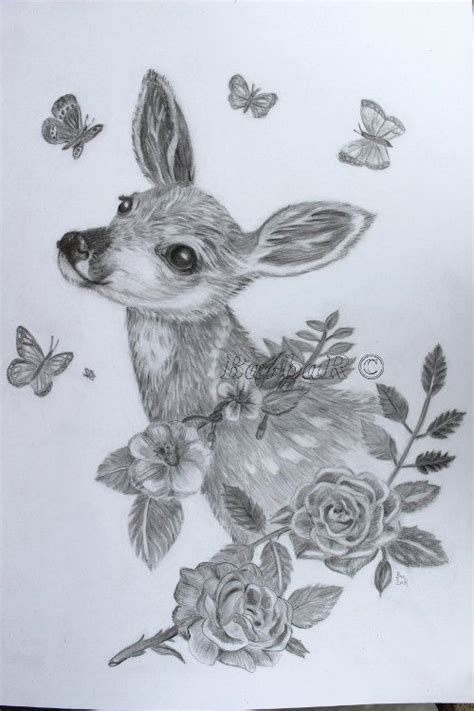 Glicee Print Deer And Roses Baby Woodland Animal By Forestartwork 18